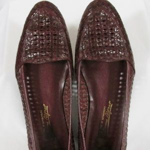 ETIENNE AIGNER Vintage Woven Low Heel Loafers